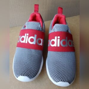 Adidas Lite Racer Adapt 4.0 Grey Red Slip On Sneakers Boys Youth Size 5 GY1058